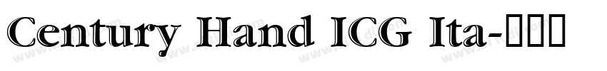 Century Hand ICG Ita字体转换